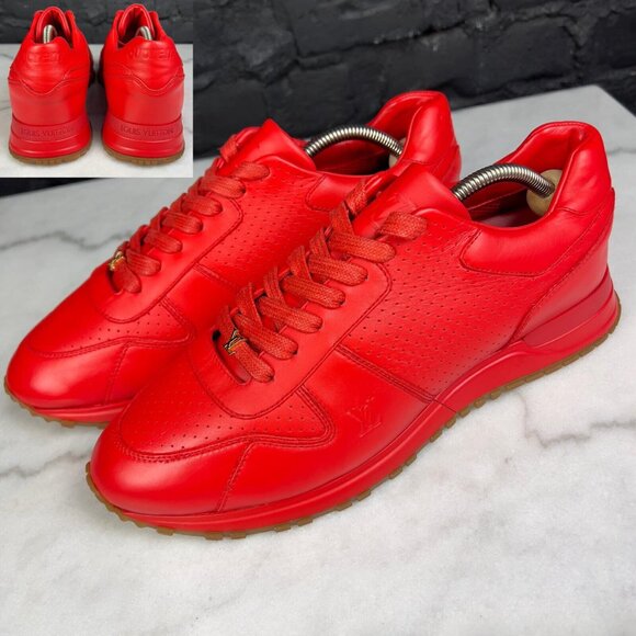 Louis Vuitton Other - Louis Vuitton X Supreme Run Away Sneakers Red Leather 8 LV or 9 US or 42 EUR